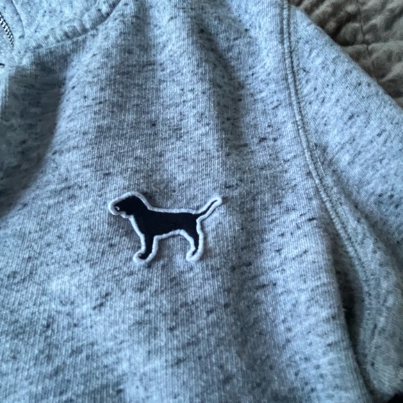 Victoria's Secret Gray Bomber Jacket with PINK Logo Size XS Cozy Core Capsule - Picture 4 of 6